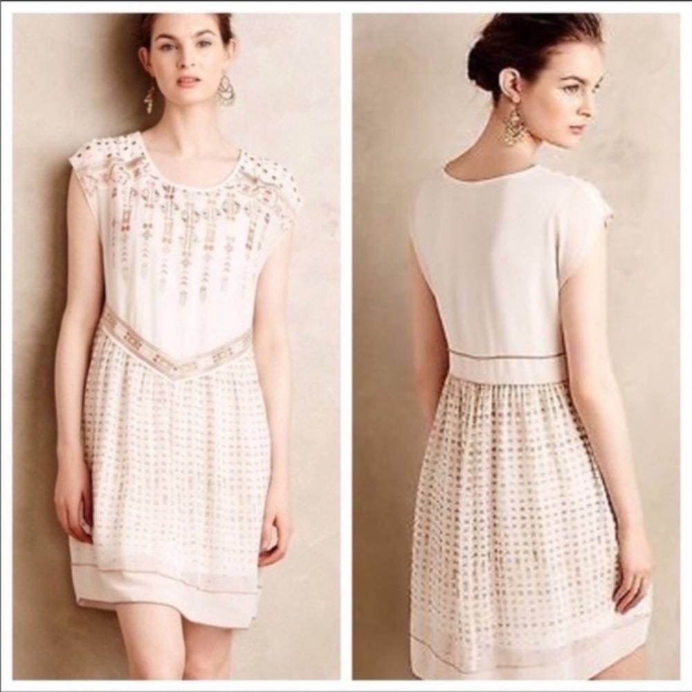 Anthropologie One September Calliope Embroidered Dress Sz XS - Picture 7 of 16